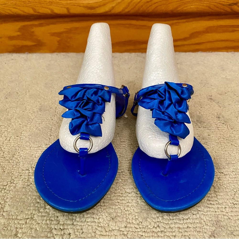Shiekh Ruffle Accent Gladiators - Size 5/6, Royal Blue